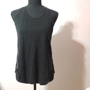 Eileen Fisher Racerback Black Organic Linen Tank Size XS